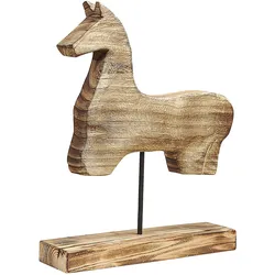 Dekofigur Pferd COLIMA Holz Hellbraun