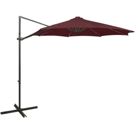 vidaXL Ampelschirm Ø 300 cm bordeauxrot