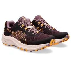 Trailrunningschuh ASICS "Trabuco Terra 2", Gr. 39,5, bunt (schwarz aubergine, stadium orange), Synthetik, Textil, sportlich, Schuhe, Trailrunningschuh