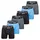 Nike Boxershorts einfarbig Schwarz/Grau/Blau S 6er Pack