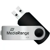 MediaRange USB-Stick »MR907« 4 GB silber, 1.1x1.1x5.6 cm