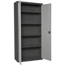 Proregal Stahlschrank Metall 80x180x40 cm Grau