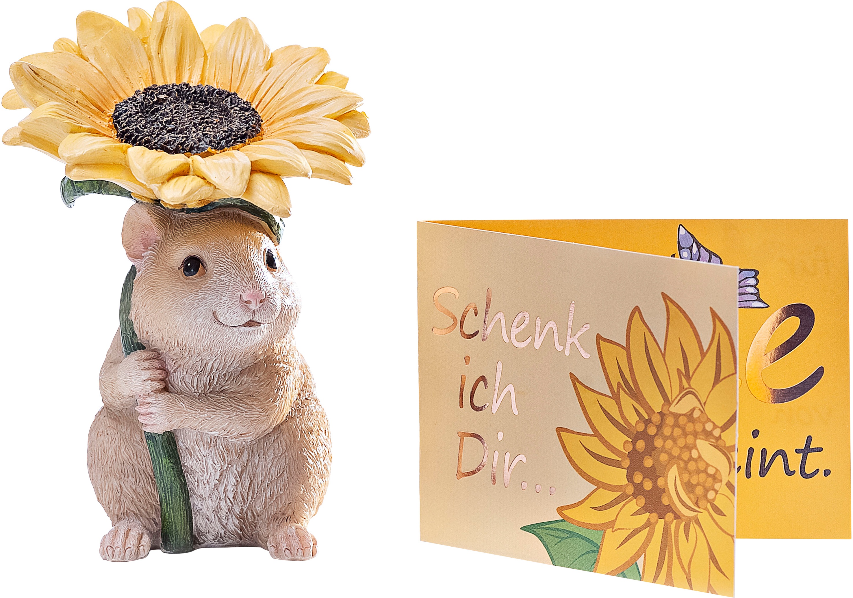 Geschenkset Mutmach-Hamster "Sunny" Inkl. Grußkarte