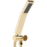 Beliani Handbrause Gold Metall Rechteckig Stab 1 Strahlart Modern Klassisch Duschkopf Badezimmer Stabhandbrause Stabbrause