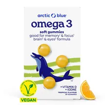 Arctic Blue Vegane Omega-3-Gummis DHA Vitamin D3 Jod 30 St.
