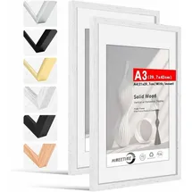 luxuskollektion Bilderrahmen Holz Weiß 30x42 cm 2er Set