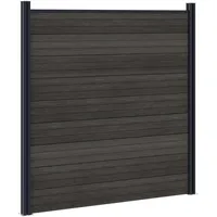 vidaXL Zaunlatte 10 Stück 10 x 100 cm Schwarz/Aluminium