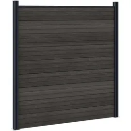 vidaXL Zaunlatte 10 Stück 10 x 100 cm Schwarz/Aluminium