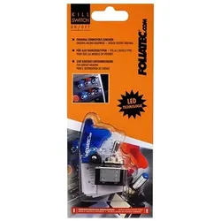 FOLIATEC KILL SWITCH ON/OFF, Cover blau-transparent Start-/Stop-Knopf  33109