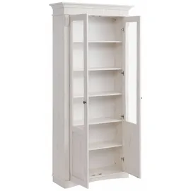 Home Affaire Glasvitrine HOME AFFAIRE "Teresa", weiß, B:90cm H:193cm T:32cm, Massivholz, Schränke, mit 2 Glastüren, Höhe 193 cm, aus massiver Kiefer, FSC