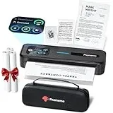 Phomemo M832D Thermodrucker A4, Touchscreen Mobiler Drucker für Zuhause, 300 DPI Thermodrucker Kompatibel mit Android & iOS, Handy & Laptop,Tragbarer Drucker mit Tragetasche und 3 Rollen Thermopapier