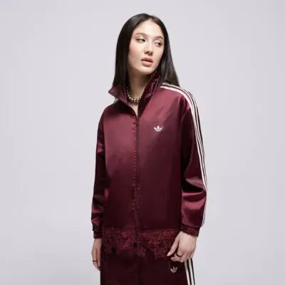 ADIDAS SWEATSHIRT MIT REIßVERSCHLUSS SATIN   LACE TRACK TOP - Dunkelrot - 38
