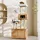 soweiz Katzenturm & Kratzbaum– All-in-One-Katzenmöbel mit großer Plattform, Futterstation, 1 Hängematte und Katzenkloschrank (ohne Katzenklo), Nussbaumfarben, 80×50×173 cm