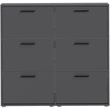 HBZ Schuhkipper 116 x 103 x 17 cm anthrazit / grau matt