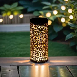 Marrakesch Orient & Mediterran Interior 2er Set Orientalische Solarlaterne Solar Laterne Windlich Noum Grün