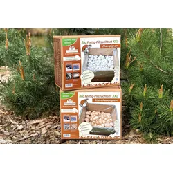 Bio-XXL-Champignon-Pilzzucht-Set, 2 Boxen im Set, braun + weiß