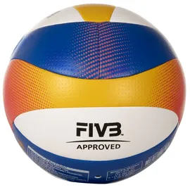 Mikasa Beach Pro DVV1, BV550C, Größe 5, weiß/blau/gelb, 280 Gramm, Spielball