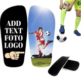 LLLGSH Personalisierte Fußball Schienbeinschoner - Shinguards mit Foto und Text - individuell mit Ihrem Design oder Foto - Kinder und Erwachsene - Gepolsterte Gummi schützende Innenseite