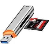 Oblinple 2 in 1 USB 3.0 SD Micro SD Kartenleser, TF Kartenlesegerät, TF Card Reader Highspeed Mini Karte OTG Adapter, USB Stick mit Karten Lesegerät für Android Windows Mac OS Samsung Handy usw.