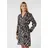 Comma, Hemdblusenkleid Animal-Print Schwarz/Mehrfarbig 34