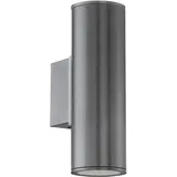 EGLO Außenleuchte Stahl 20,0 cm GU10 2 flammig Anthrazit