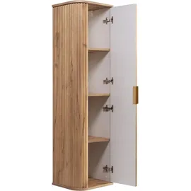 Rodan Hochschrank 139 x 35,5 x 31,5 cm Braun/Gold Holz