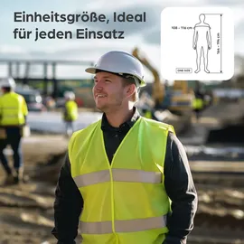 Prowiste 4 Warnwesten Auto Set mit Tasche – e EN ISO 20471, – Ideal für Auto, BAU – Universalgröße - Gelb