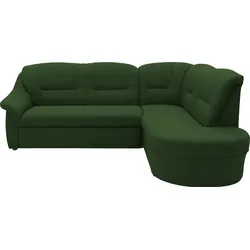 Ecksofa DOMO COLLECTION "Faenza L-Form", grün, B:232cm H:88cm T:176cm, 100% Polyester, Sofas, DOMO collection Ecksofa, mit Ottomane, wahlweise mit Bettfunktion