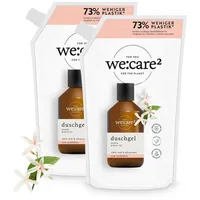 We:care2 2x Duschgel Nachfüllbeutel 500ml Jasmin/Grüner Tee - Nachhaltiger