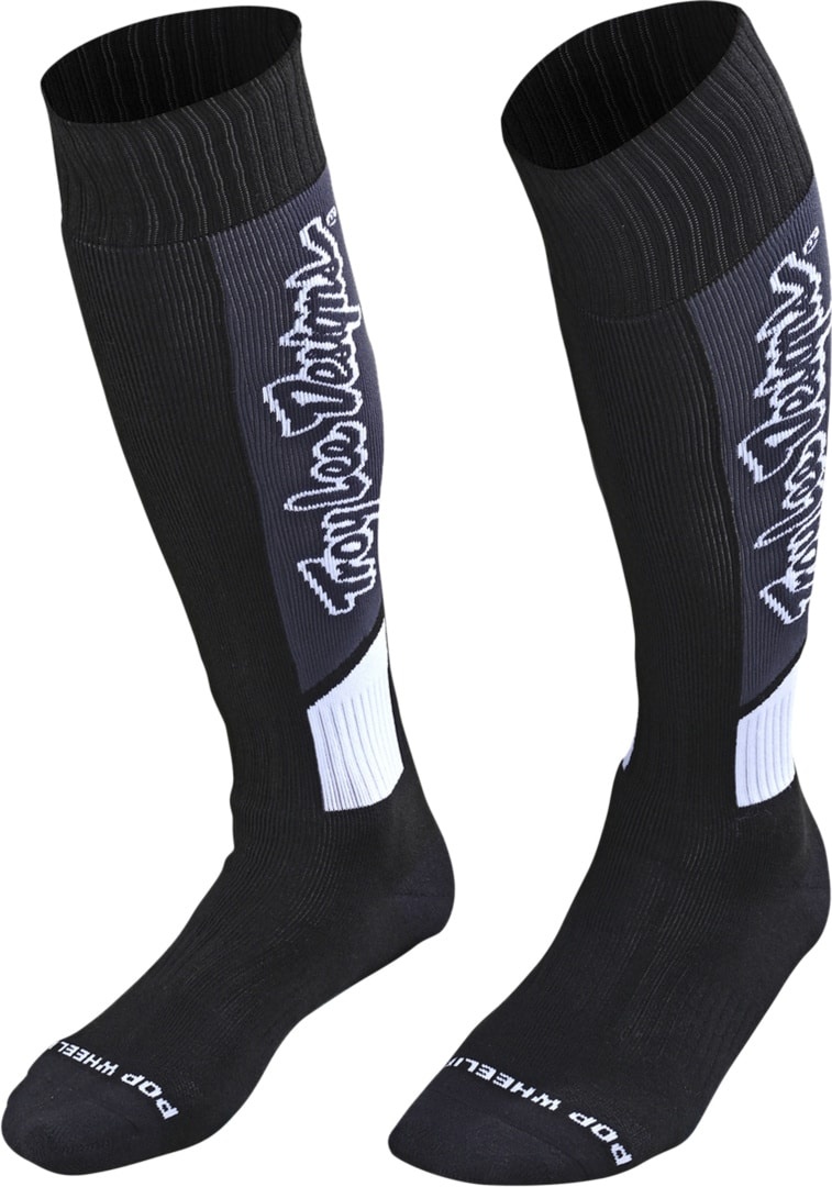 Troy Lee Designs, Sportsocken, GP MX Coolmax Thick Socken, Vox, black, S/M (6-9) (S/M), Schwarz