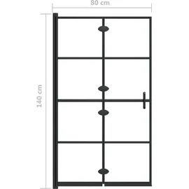 vidaXL Faltbare Duschkabine ESG 80x140 cm