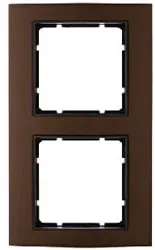 Abdeckrahmen B.3, 2-fach (braun/anthrazit)