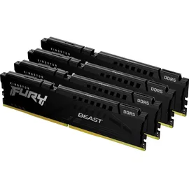 Kingston FURY Beast - DDR5 - Kit - 64 GB: 4 x 16GB, 6000 MHz, DDR5-RAM, DIMM), RAM, Schwarz