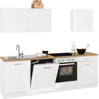 Held MÖBEL Küchenzeile »Kehl«, ohne E-Geräte, Breite 240 cm, für Geschirrspülmaschine, weiß