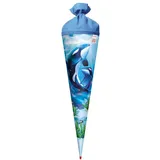 ROTH Motiv-Schultüte, Orcas, 70 cm, rund, Rot(h)-Spitze, Filzverschluss