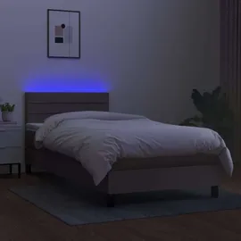 vidaXL Boxspringbett 100 x 200 cm Taupe