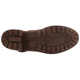 Mustang Winterboots MUSTANG SHOES "Fabienne", Damen, Gr. 37, dunkelbraun, Lederimitat, used, Schuhe Winterboots, Stiefelette, Westernboots im Used-Look