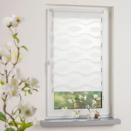 LIEDECO Klemmfix Duo-Rollo Wave 80 x 150 cm Polyester Weiß