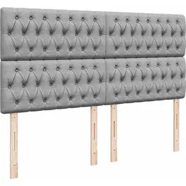 vidaXL Ottoman-Bett mit Matratze Hellgrau 180x200 cm Stoff