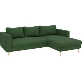 TRENDMANUFAKTUR Eckcouch Cord 2-Sitzer Grau
