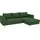 TRENDMANUFAKTUR Eckcouch Cord 2-Sitzer Grau