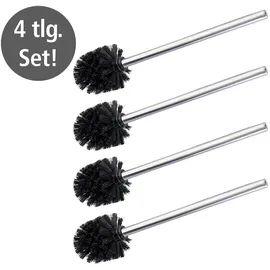 Wenko WC-Bürste 4er Set Silber/Schwarz
