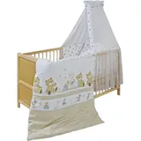 jonka Babybett, Gitterbetten Babybett-Komplett-Set Leni inkl. Bettwäsche, Himmel 140 cm