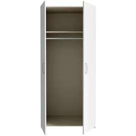 Forte Kleiderschrank 2 Dekore, Mehrzweckschrank, Einlegeböden optional weiß