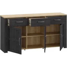 Forte Sideboard Bohol 166,1 x 87 x 42 cm Riviera Eiche / Cabazone Eiche