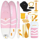 Stand Up Paddling Board Premium Zubehör, HUIIKE, Rosa, große Stabilität rosa|grün 305 MM