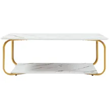 [en.casa] Kolta Weiß Gold 120 x 60 x 43 cm