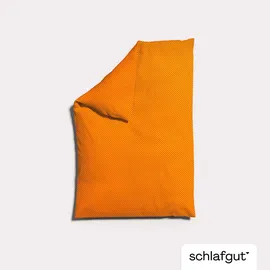 schlafgut Woven Satin Gelb/Orange 135 x 200 cm