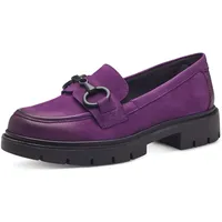 TAMARIS Comfort Damen Slipper aus Leder Elegant, Lila (Lila Nubuk), 37 EU