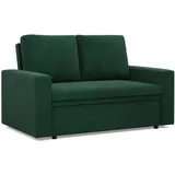 mebligo - NEO Kollektion Sofa 2 Sitzer Mit Schlaffunktion 148 x 90 x 87 cm, Schlafsofa Mit Bettkasten, Kleines Wohnzimmersofa Grün
